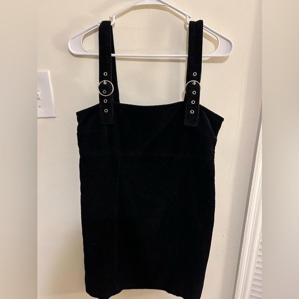 Black overall dress
